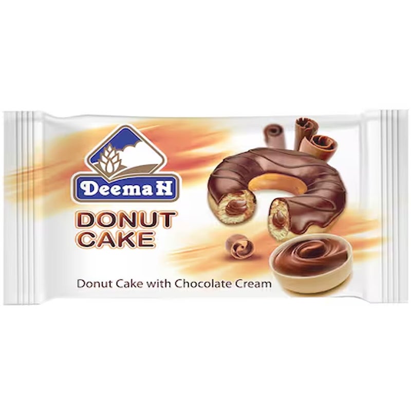 Deemah Treato Donut Cake, With Chocolate Cream, 40 G